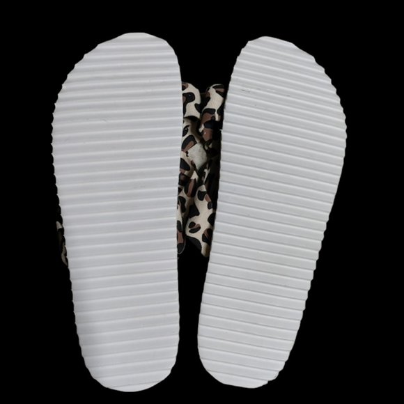 Zulily Women's Leopard Animal Print Bow Accent Sandals NWOT - Picture 3 of 5